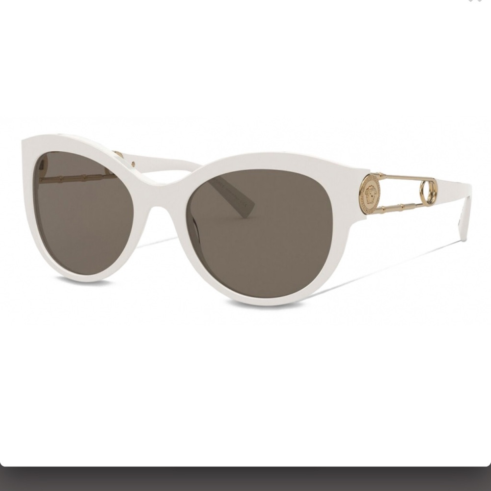 Versace White and Gold Women's Sunglasses